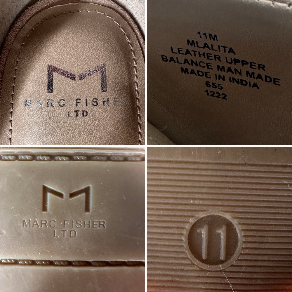 Marc Fisher LTD Malita Espadrille Wedge Sandals Taupe Suede Ankle Strap 11M - Picture 10 of 11